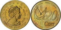 World Coins - United Kingdom, 20 Euro Cent, Fantasy euro patterns, 2002, Brass,