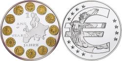World Coins - France, Medal, 10 ans de l'Euro, Politics, Society, War, , Copper