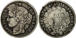 World Coins - Coin, France, 50 Centimes, 1851, Paris, , Silver, KM:769.1, Gadoury:411