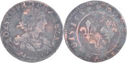 World Coins - Coin, France, Louis XIII, Double Tournois, 1637, Lay, , Copper