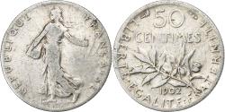 World Coins - Coin, France, Semeuse, 50 Centimes, 1902, Paris, , Silver, KM:854