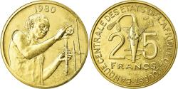 World Coins - Coin, West African States, 25 Francs, 1980, , Aluminum-Bronze, KM:9