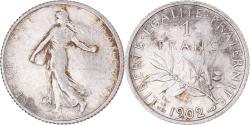 World Coins - Coin, France, Semeuse, Franc, 1902, Paris, , Silver, KM:844.1, Le