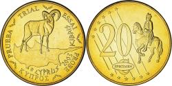 World Coins - Cyprus, 20 cents pattern, 2003, ESSAI, , Brass