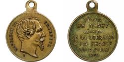 World Coins - France, Medal, Napoléon III, Fêtes de Nancy, 1866, Brass,