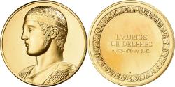 World Coins - France, Medal, Peinture, L'Aurige de Delphes, Grec, Gilt Bronze,