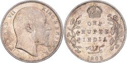 World Coins - Coin, INDIA-BRITISH, Edward VII, Rupee, 1905, Calcutta, , Silver