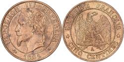 World Coins - France, Napoleon III, 5 Centimes, 1861, Paris, Copper, , Gadoury:155