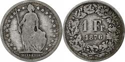 World Coins - Switzerland, Franc, 1876, Bern, Silver, , KM:24