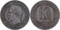 World Coins - France, Napoleon III, 2 Centimes, 1857, Lyon, Bronze, , Gadoury:103