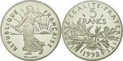 World Coins - Coin, France, Semeuse, 5 Francs, 1992, Paris, BE, , Nickel Clad