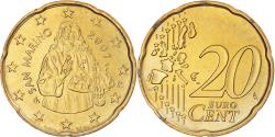 World Coins - San Marino, 20 Euro Cent, 2007, Rome, , Brass, KM:444