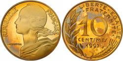 World Coins - France, 10 Centimes, Marianne, 1997, MDP, Proof, Bronze-Aluminium,