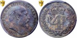 World Coins - United Kingdom, Edward VII, 4 Pence, Maundy, 1904, London, Prooflike, Silver
