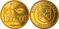 World Coins - Coin, CABINDA, 1 million de reais, 2016, , Brass