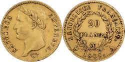 World Coins - France, 20 Francs, Napoléon I, 1808, Paris, Gold, , KM:687.1