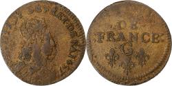 World Coins - France, Louis XIV, Liard, 1657, Lusignan, Copper, , Gadoury:80