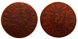 World Coins - Coin, FRENCH STATES, CHATEAU-RENAUD, 2 Deniers, Tournois, , Copper