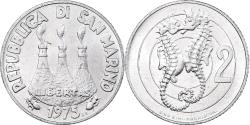 World Coins - Coin, San Marino, 2 Lire, 1975, , Aluminum, KM:41