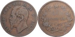 World Coins - Italy, Vittorio Emanuele II, 10 Centesimi, 1862, Milan, Copper, , KM:11.1