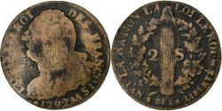 World Coins - France, Louis XVI, 2 Sols François, 1792 / AN 4, Metz, Métal de