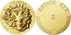 World Coins - France, Medal, La Cinquième Saison, Eté, Gilt Bronze, Nino Ferrari,