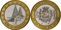 World Coins - France, 10 Euro du Havre, 1996, MDP, Bi-Metallic,