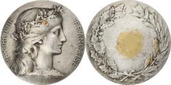 World Coins - France, Medal, République Française, Silvered bronze, Daniel-Dupuis, H.