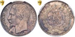 World Coins - Coin, France, Napoleon III, Napoléon III, 50 Centimes, 1853, Paris, Epreuve