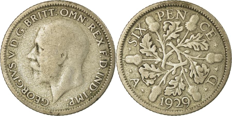 World Coins - Coin, Great Britain, George V, 6 Pence, 1929, , Silver, KM:832