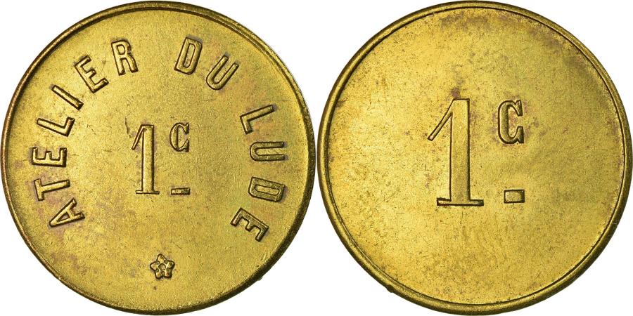 World Coins - Coin, France, Atelier du Lude, Le Lude, 1 Centime, , Brass, Elie:10.1