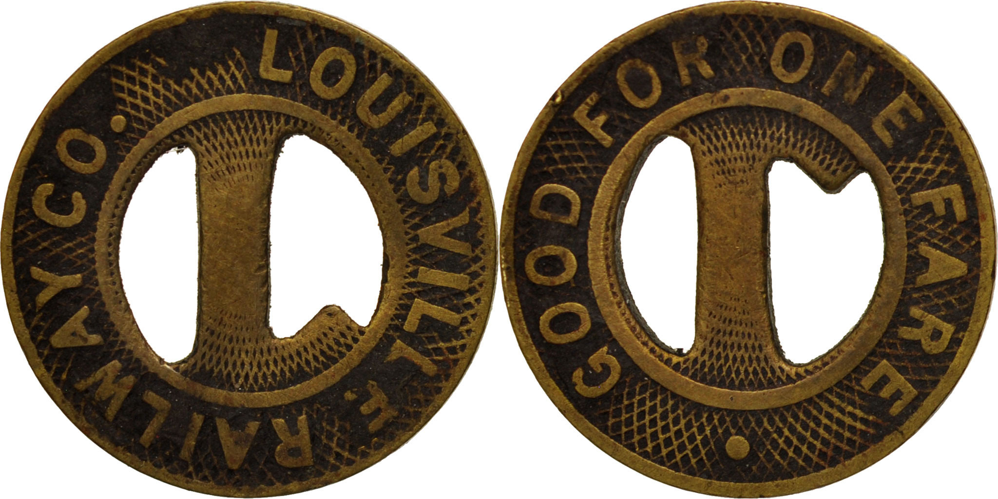 Louisville KY Railway Token Keychain