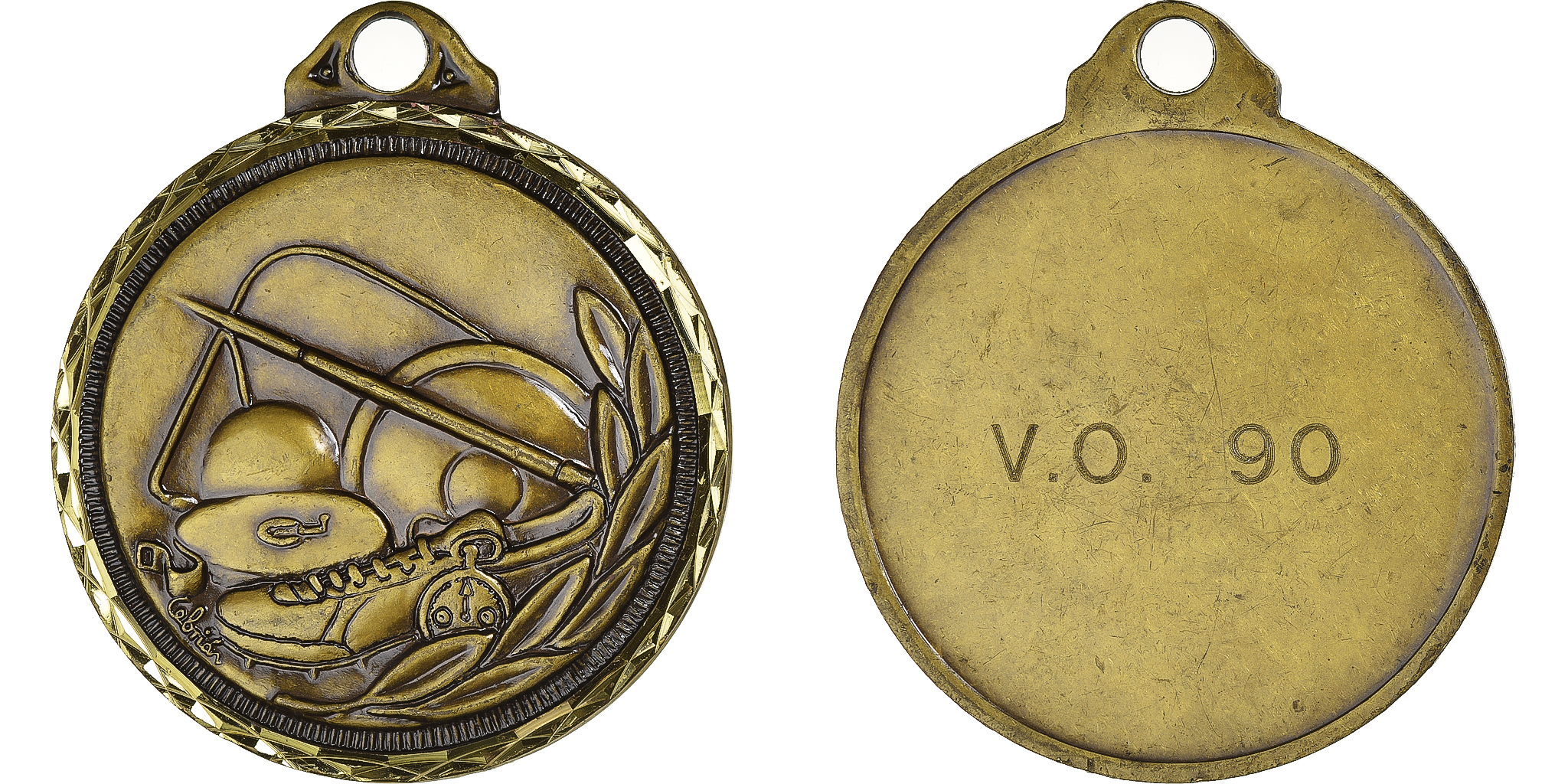 France, Medal, Athlétisme, Prix de Récompense, Sport, 1990, , Brass