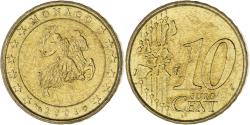 World Coins - Monaco, Rainier III, 10 Euro Cent, 2001, Paris, , Brass, KM:170