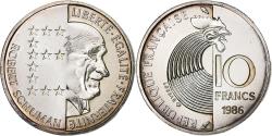 World Coins - France, 10 Francs, Schuman, 1986, MDP, BU, Silver, , Gadoury:825, KM:958