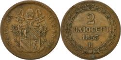 World Coins - Coin, ITALIAN STATES, PAPAL STATES, Pius IX, 2 Baiocchi, Muraiola, 1853
