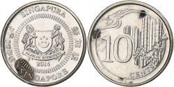 World Coins - Singapore, 10 Cents, 2014