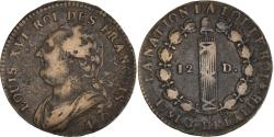 World Coins - Coin, France, Louis XVI, 12 deniers françois, 12 Deniers, 1791, Paris