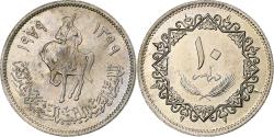 World Coins - Libya, 10 Dirhams, 1979/AH1399, Copper-Nickel Clad Steel, , KM:20