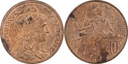 World Coins - France, 10 Centimes, Dupuis, 1917, Paris, Bronze,