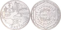 World Coins - France, 10 Euro, Bretagne, Euros des régions, 2011, Bretagne, , Silver