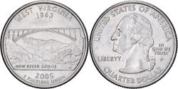 Us Coins - United States, quarter dollar, West Virginia, 2005, Philadelphia, Copper-nickel