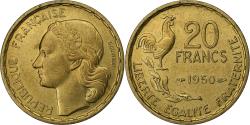 World Coins - France, 20 Francs, Guiraud, 1950, Paris, Cupro-Aluminium,
