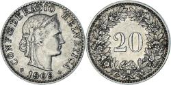 World Coins - Coin, Switzerland, 20 Rappen, 1909