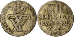 World Coins - Coin, Denmark, Frederik V, 4 Skilling, 1764, Copenhagen, , Silver