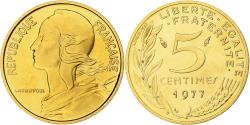 World Coins - France, 5 Centimes, Marianne, 1977, Paris, série FDC, Aluminum-Bronze