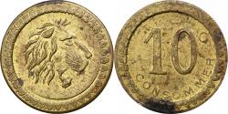 World Coins - France, Token, 10 Centimes à Consommer, Brass,