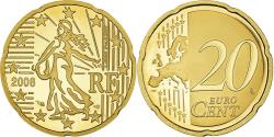 World Coins - France, 20 Euro Cent, 2008, Paris, BE, , Brass, KM:1411
