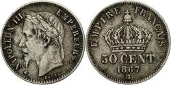 World Coins - Coin, France, Napoleon III, Napoléon III, 50 Centimes, 1867, Strasbourg