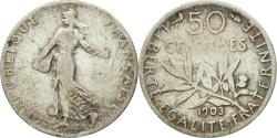 World Coins - Coin, France, Semeuse, 50 Centimes, 1903, Paris, , Silver, KM:854